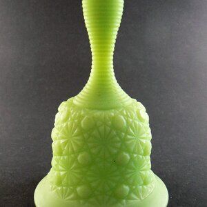 Vintage GREEN Milk Glass Bell
